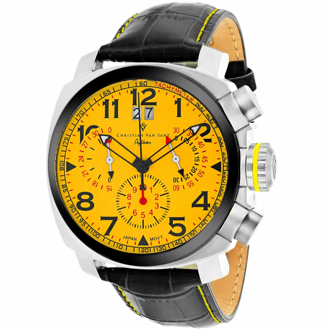Best Sale ❤️ Christian Van Sant Men's Yellow dial ⌚ Watch ❤️