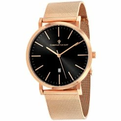 Best Pirce 🛒 Christian Van Sant Men's Black dial ⌚ Watch 🎉