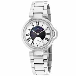 Best Pirce ⭐ Christian Van Sant 👩 Women's Black 👩 mother of pearl dial ⌚ Watch 🔔